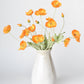 24" Faux Orange Poppy Stem