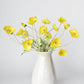 24" Faux Yellow Poppy Stem
