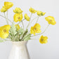 24" Faux Yellow Poppy Stem