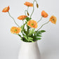 15" Faux Orange Poppy Bush