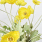 24" Faux Yellow Poppy Stem
