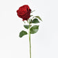 22" Faux Red Velvet Rose Stem