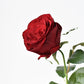 22" Faux Red Velvet Rose Stem
