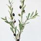 39" Faux Green Olive Leaf Stem