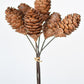 10" Faux Pine Cone Stem Bundle