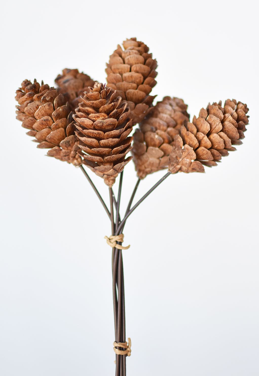 10" Faux Pine Cone Stem Bundle