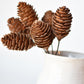 10" Faux Pine Cone Stem Bundle