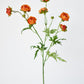 22" Faux Mini Orange Ranunculus Stem