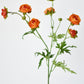 22" Faux Mini Orange Ranunculus Stem