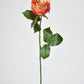 22" Faux Large Rose Bud Stem Light Coral