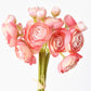 10.5" Faux Light Pink Ranunculus Stem Bundle