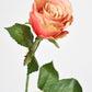 22" Faux Large Rose Bud Stem Light Coral