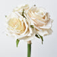 7.5" Faux Cream Rose Bundle (3 Stems)