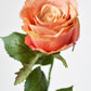 22" Faux Large Rose Bud Stem Light Coral