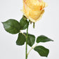 22" Faux Large Rose Bud Stem Yellow