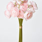 10" Faux Pale Pink Ranunculus Stem Bundle