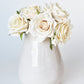 7.5" Faux Cream Rose Bundle (3 Stems)