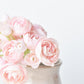 10" Faux Pale Pink Ranunculus Stem Bundle