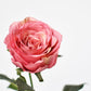 22" Faux Large Rose Bud Stem Cerise / Pink