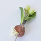 8" Faux Real Touch White Tulips in Bulb w/pick