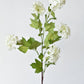 34" Faux White Snowball Hydrangea Stem