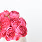 10.5" Faux Dark Pink Ranunculus Stem Bundle