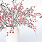 29" Faux Red Sugar Berry Spray Stem