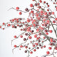 29" Faux Red Sugar Berry Spray Stem