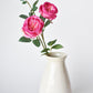 29" Faux Fuchsia Cabbage Rose Stem