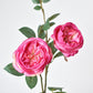 29" Faux Fuchsia Cabbage Rose Stem