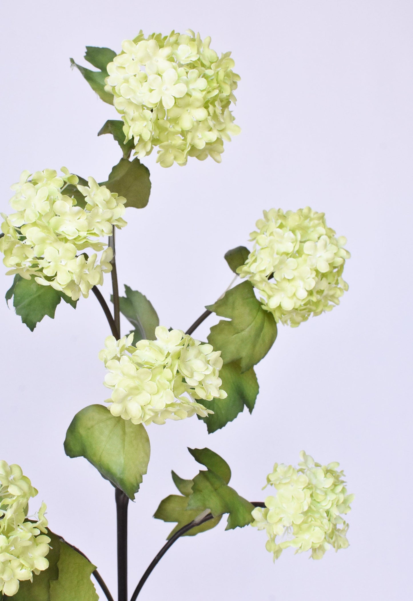 30" Faux Green Snowball Hydrangea Stem