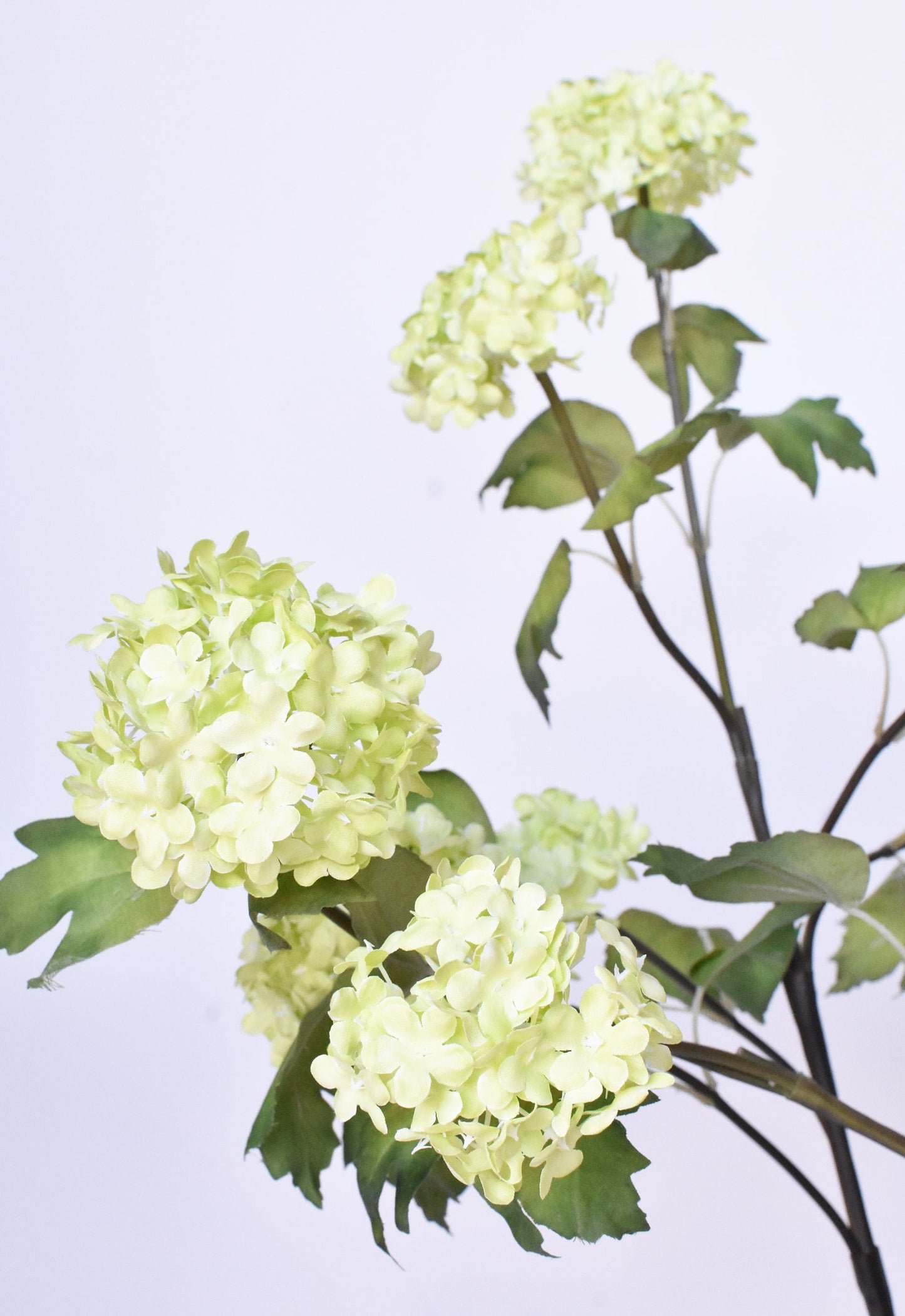 30" Faux Green Snowball Hydrangea Stem
