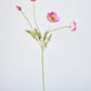 24" Faux Pink Poppy Stem