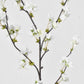 36" Faux Quince Blossom Cream / White Stem Flowering Branch