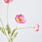 24" Faux Pink Poppy Stem