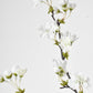 36" Faux Quince Blossom Cream / White Stem Flowering Branch