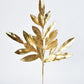 19" Faux Gold Bay leaf Stem