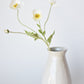 24" Faux White Poppy Stem