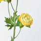 22" Faux Mini Yellow Ranunculus Stem