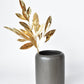19" Faux Gold Bay leaf Stem