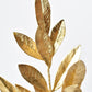 19" Faux Gold Bay leaf Stem