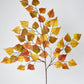26" Faux Birch Leaf Stem Orange / Mustard / Yellow