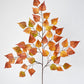 26" Faux Birch Leaf Stem Red / Orange / Yellow