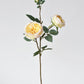 29" Faux Cabbage Rose Stem Yellow / Apricot
