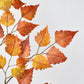 26" Faux Birch Leaf Stem Red / Orange / Yellow
