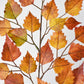 26" Faux Birch Leaf Stem Red / Orange / Yellow