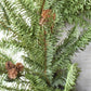 24" Faux Green Spruce Real Touch Wreath w/Faux Pinecones