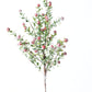 21" Faux Frosted Greenery with Red Berry Stem