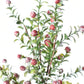 21" Faux Frosted Greenery with Red Berry Stem