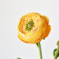 13" Faux Yellow Gold Ranunculus Stem